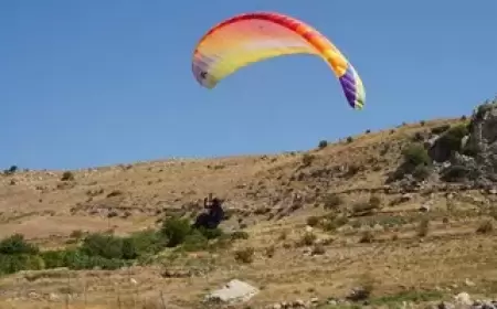 Siirt'te Türkiye Yamaç Paraşütü Hedef Şampiyonası Heyecanı
